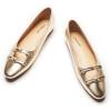 C.Paravano Ballet Flats | Slip-on Shoes Women | Bowknot Round Toe Shoes | Womens Flats(Gold-b6)