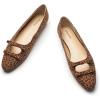 C.Paravano Ballet Flats | Slip-on Shoes Women | Bowknot Round Toe Shoes | Womens Flats(Leopard-b6)