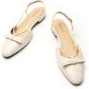 C.Paravano Women’s Slingback Dress Shoes | Slingback Flats for women | Sandals Women Flat | Comfortable Casual Flat Shoes(Ivory)