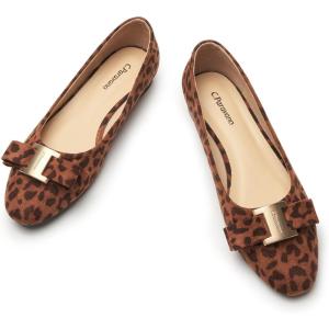 C.Paravano Flat Shoes for Women | Women’s Flats | Ballet Flats | Dress Shoes for Women (11,Leopard)(Leopard)