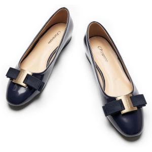 C.Paravano Flat Shoes for Women | Women’s Flats | Ballet Flats | Dress Shoes for Women (11,Leopard)(Navy)