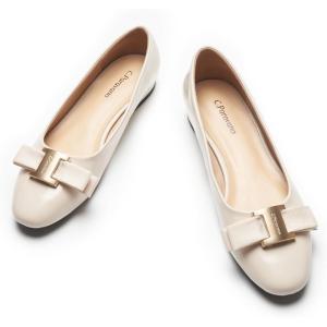 C.Paravano Flat Shoes for Women | Women’s Flats | Ballet Flats | Dress Shoes for Women (11,Leopard)(White)