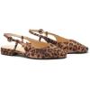 C.Paravano Slingback Flats | Women’s Slingback Shoes | Low Heels | Square Toe Flat | Sandals Women | Block Heel Slingback Sandals(Size 8,Leopard)