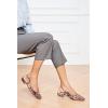 C.Paravano Slingback Flats | Women’s Slingback Shoes | Low Heels | Square Toe Flat | Sandals Women | Block Heel Slingback Sandals(Size 8,Leopard)