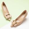 C.Paravano Pumps Shoes Women | Kitten Heels | Low Heel | Dress Shoes for Women | Pointed Toe Heels, Spring/Summer Events(Beige,Size 8)