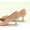 C.Paravano Pumps Shoes Women | Kitten Heels | Low Heel | Dress Shoes for Women | Pointed Toe Heels, Spring/Summer Events(Beige,Size 8)