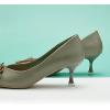 C.Paravano Pumps Shoes Women | Kitten Heels | Low Heel | Dress Shoes for Women | Pointed Toe Heels(Grey,Size 5.5)
