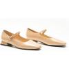 C.Paravano Women’s Mary Jane Shoes Square Toe Flats for Women Ballet Flats with Strap Dressy Casual Work Office Party, Low Block Heels Mary Jane Pumps(Dark Beige,8)
