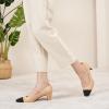 C.Paravano Women’s Pumps | Chunky Heels for Women | Closed Round Toe Shoes | Low Heel Dress Shoes (B-Beige,11.5)