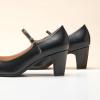 C.Paravano Women’s Pumps | Chunky Heels for Women | Closed Round Toe Shoes | Low Heel Dress Shoes (Black,10)