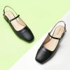 C.Paravano Women’s Square Toe Slingback Block Heel Sandals(Felicia-n-black)