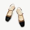 C.Paravano Women’s Square Toe Slingback Block Heel Sandals(Felicia-n-brown)