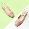C.Paravano Women’s Square Toe Slingback Block Heel Sandals(Felicia-n-pink)