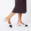 C.Paravano Women’s Square Toe Slingback Block Heel Sandals(Felicia-n-white)