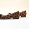 C.Paravano Women’s Suede Bow Knot Ballet Flats Pointed Toe Slip-On Comfort Shoes for Casual & Formal Wear(A1 Leopard)