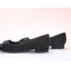 C.Paravano Women’s Suede Bow Knot Ballet Flats Pointed Toe Slip-On Comfort Shoes for Casual & Formal Wear(Black A1)