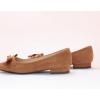 C.Paravano Women’s Suede Bow Knot Ballet Flats Pointed Toe Slip-On Comfort Shoes for Casual & Formal Wear(Brown A1)