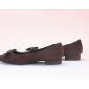 C.Paravano Women’s Suede Bow Knot Ballet Flats Pointed Toe Slip-On Comfort Shoes for Casual & Formal Wear(Chocolate A1)