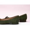 C.Paravano Women’s Suede Bow Knot Ballet Flats Pointed Toe Slip-On Comfort Shoes for Casual & Formal Wear(Green A1)