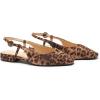 C.Paravano Slingback Flats | Women’s Slingback Shoes | Low Heels | Square Toe Flat | Sandals Women | Block Heel Slingback Sandals(Size 9,Leopard)