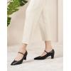 C.Paravano Women’s Pumps | Chunky Heels for Women | Closed Round Toe Shoes | Low Heel Dress Shoes (Black,7)