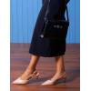 C.Paravano Slingback Flats | Pointed Toe Flats | Slingback Sandals | Women’s Slingback Dress Shoes | Adjustable Buckle Sandals(Beige)
