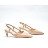 C.Paravano Slingback Flats | Pointed Toe Flats | Slingback Sandals | Women’s Slingback Dress Shoes | Adjustable Buckle Sandals(Beige)