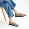 C.Paravano Genuine Leather Penny Loafers | Loafers for Women | Casual Slip On | Walking Flats Classic Driving Moccasins(Sand)