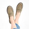 C.Paravano Genuine Leather Penny Loafers | Loafers for Women | Casual Slip On | Walking Flats Classic Driving Moccasins(Sand)