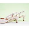 C.Paravano Slingback Flats | Pointed Toe Flats | Slingback Sandals | Women’s Slingback Dress Shoes | Adjustable Buckle Sandals(Off-white)