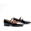 C.Paravano Women’s Mary Jane Shoes | Ballet Flats | Women’s Flats | Square Toe | Flat Shoe | Block Heel(Black,8)