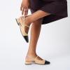C.Paravano Women’s Square Toe Slingback Block Heel Sandals(Beige)