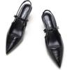 C.Paravano Women’s Slingback Flats | Pointed Toe Pumps | Kitten Heels for Women | Slingback Dress Shoes | Slingback Sandals （Size 7.5,Black Heels）