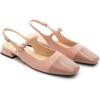 C.Paravano Women’s Square Toe Slingback Block Heel Sandals(Pink)