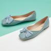 C.PARAVANO Women’s Flats I Square Toe Shoes for Women I Blue Flat Shoes I Womens Leather Shoes I Flat Shoes Women (Size 39,Blue)