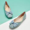 C.PARAVANO Women’s Flats I Square Toe Shoes for Women I Blue Flat Shoes I Womens Leather Shoes I Flat Shoes Women (Size 39,Blue)
