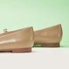 C.Paravano Ballet Flats | Slip-on Shoes Women | Bowknot Round Toe Shoes | Womens Flats(Camel-b6)
