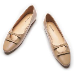 C.Paravano Ballet Flats | Slip-on Shoes Women | Bowknot Round Toe Shoes | Womens Flats(Camel-b6)