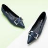 C.Paravano Flats for Women | Pointed Toe Flats | Ballet Flats | Women Dressy Shoes Comfortable(Navy-t)