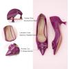 C.Paravano Womens Designer Pumps | Kitten Heels for Women | Low Heel Pumps | Heels for Women | Women Shoes Dressy(Heels Purple)