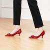 C.Paravano Womens Designer Pumps | Kitten Heels for Women | Low Heel Pumps | Heels for Women | Women Shoes Dressy(Heels Red)