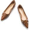 C.Paravano Flats for Women | Pointed Toe Flats | Ballet Flats | Women Dressy Shoes Comfortable(Brown)