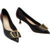 C.Paravano Pumps Shoes Women | Kitten Heels | Low Heel | Dress Shoes for Women | Pointed Toe Heels, Spring/Summer Events(Black,Size 11.5)