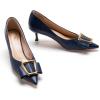 C.Paravano Pumps Shoes Women | Kitten Heels | Low Heel | Dress Shoes for Women | Pointed Toe Heels, Spring/Summer Events(Navy,Size 8)