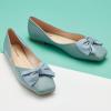 C.Paravano Flats for Women | Square Toe Shoes | Ballet Flats | Dressy Women Shoes(Blue Od)