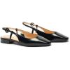 C.Paravano Slingback Flats | Women’s Slingback Shoes | Low Heels | Square Toe Flat | Sandals Women | Block Heel Slingback Sandals(Black)