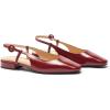C.Paravano Slingback Flats | Women’s Slingback Shoes | Low Heels | Square Toe Flat | Sandals Women | Block Heel Slingback Sandals(Red)