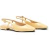 C.Paravano Slingback Flats | Women’s Slingback Shoes | Low Heels | Square Toe Flat | Sandals Women | Block Heel Slingback Sandals(Yellow)