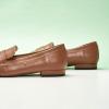 C.Paravano Women’s Loafer Flat | Loafers for Women | Slip-on Flats Shoes | Business Casual Shoe | Slip-on Penny Loafers for Women(L1-brown)