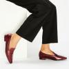 C.Paravano Women’s Loafer Flat | Loafers for Women | Slip-on Flats Shoes | Business Casual Shoe | Slip-on Penny Loafers for Women(L1-red)